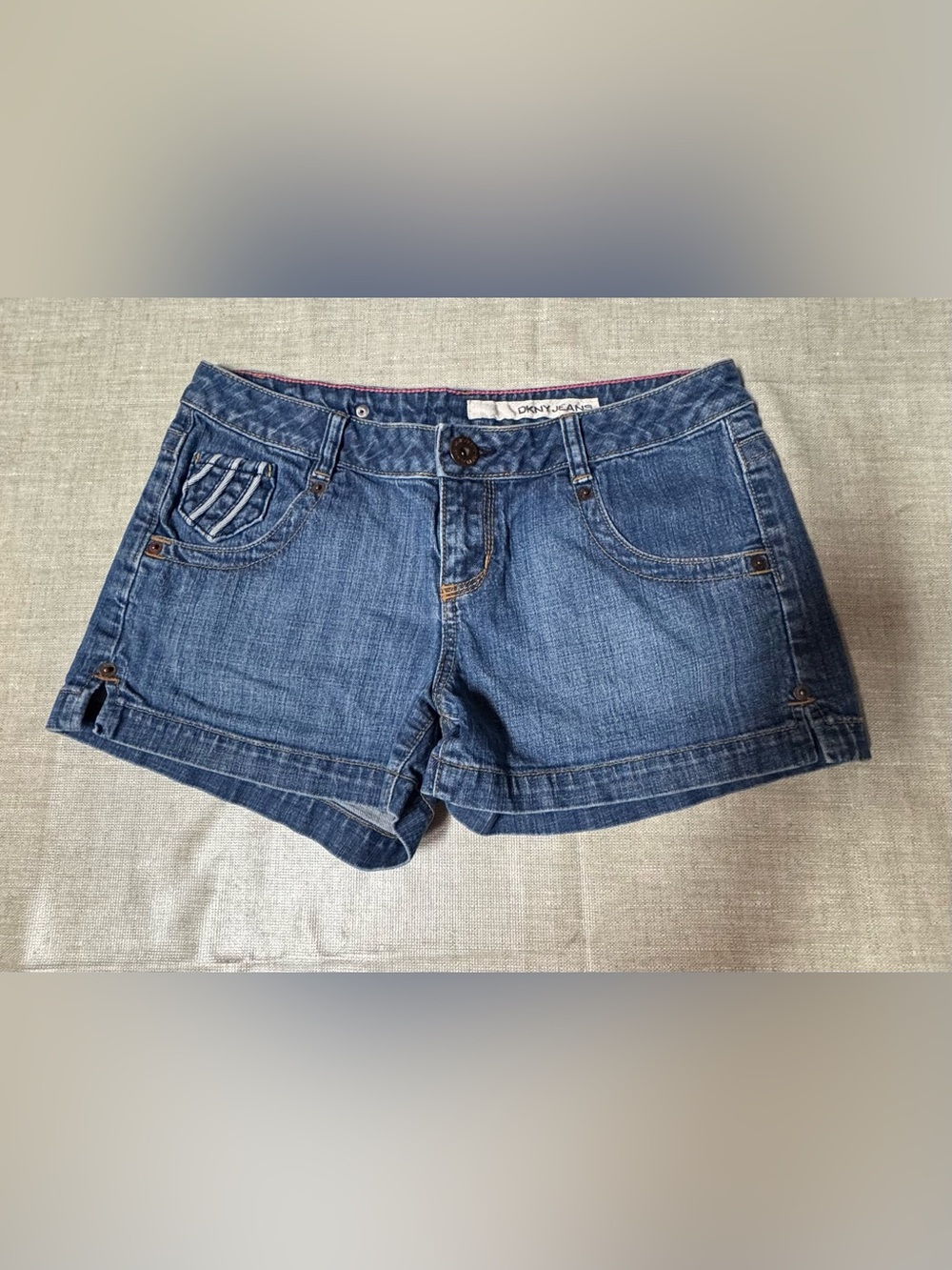 Y2k DKNY Dark Blue Denim Short Shorts